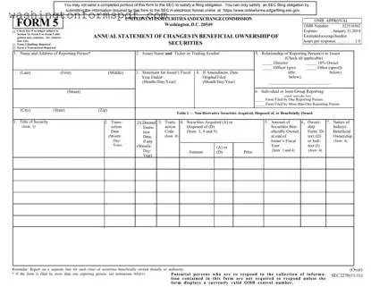 Official Washington 5 Form in PDF