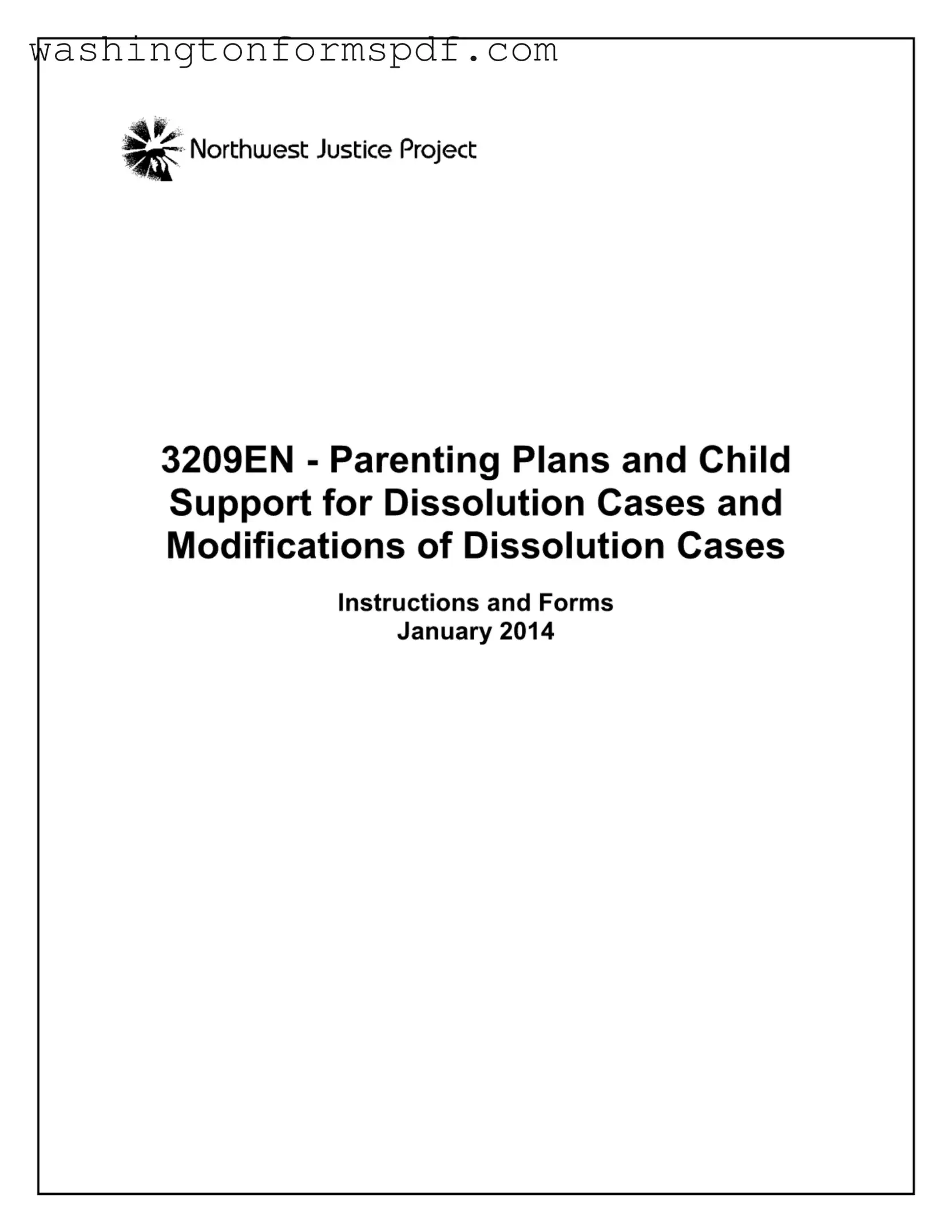 Official Washington Parenting Plans Form in PDF
